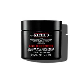 A 50ml jar of Kiehl's Age Defender Cream Moisturizer against a white background.