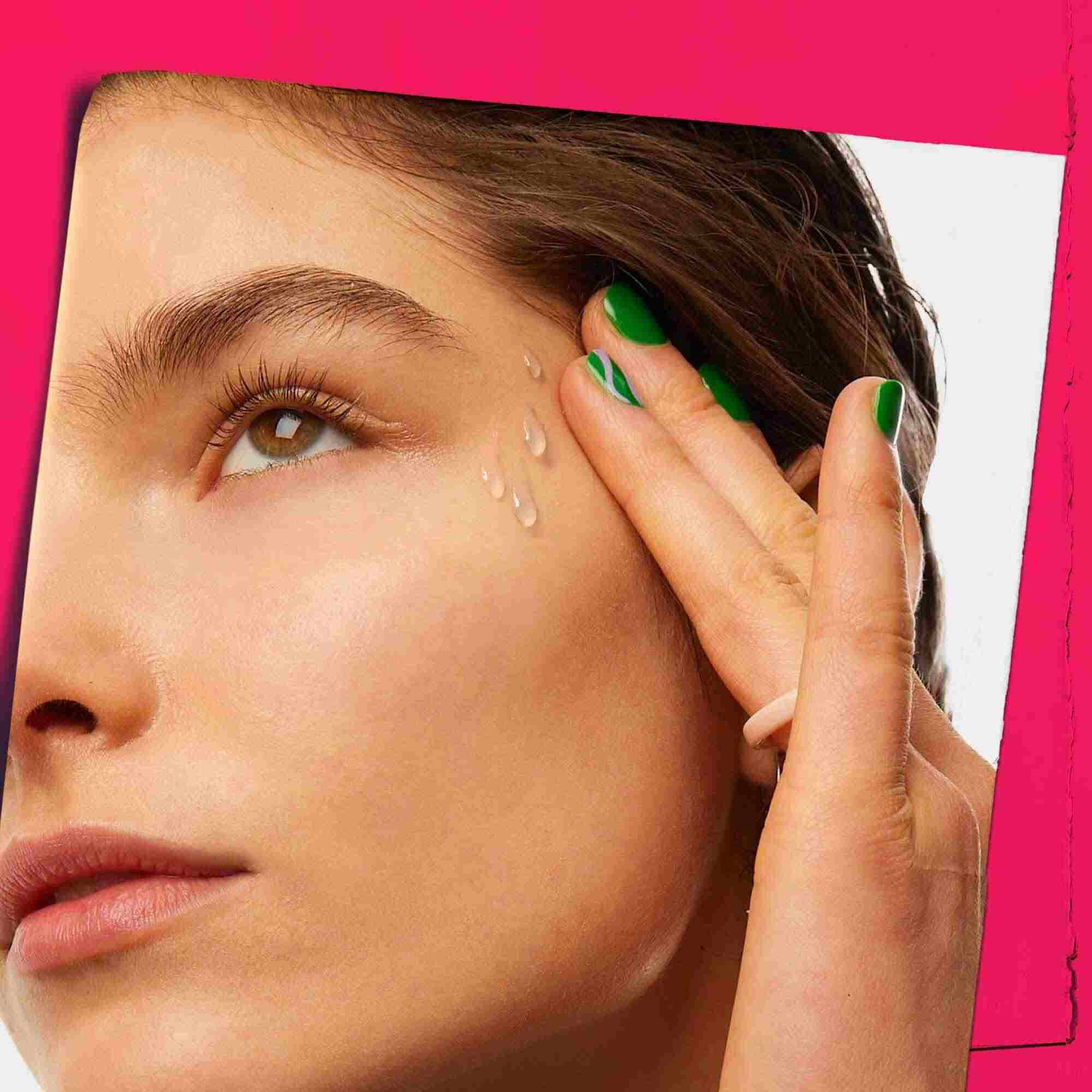 Ultra Pure 9.8% Glycolic Acid Serum being applied to skin.