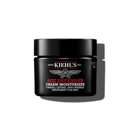 A 50ml jar of Kiehl's Age Defender Cream Moisturizer against a white background.