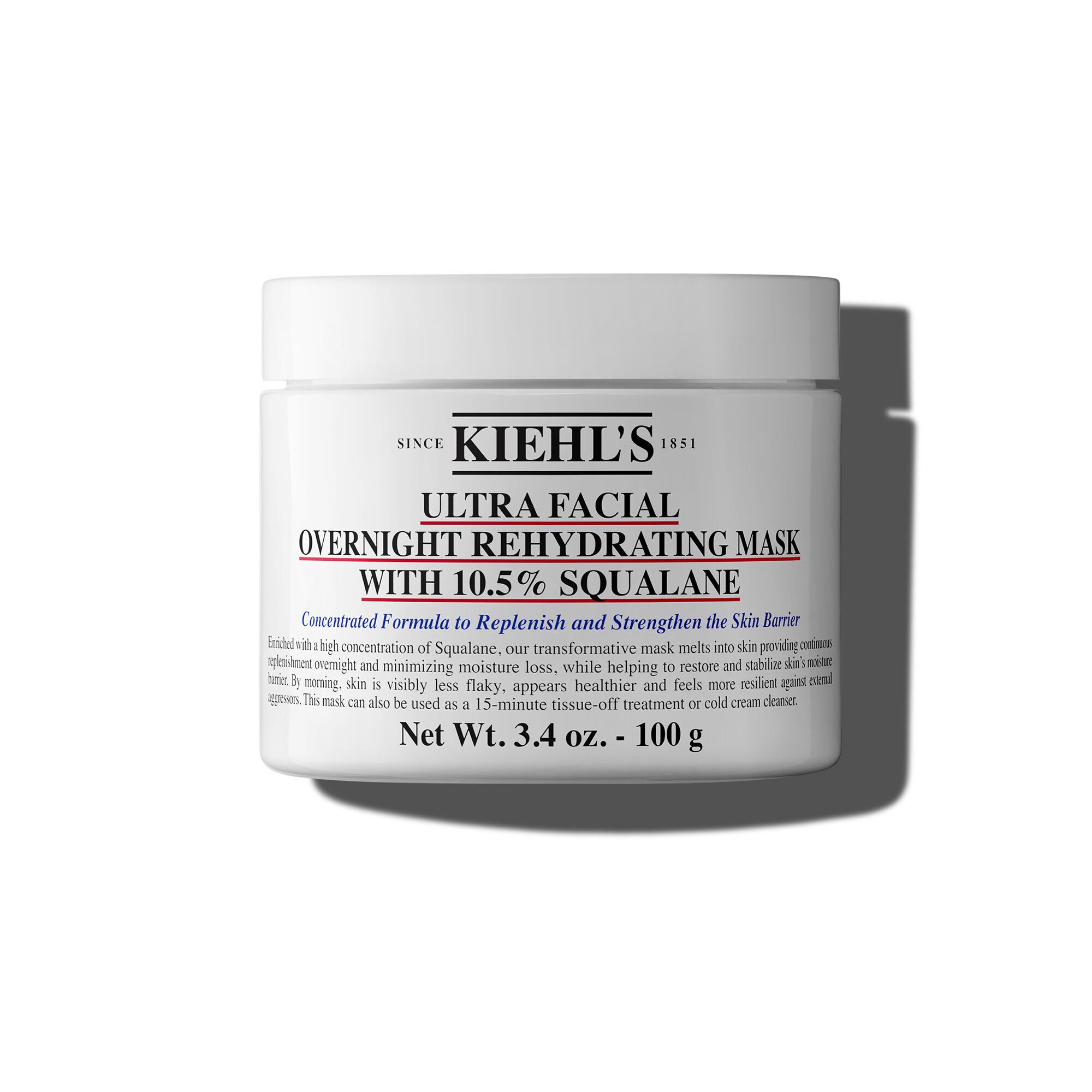 Kiehl's Ultra Facial Overnight Rehydrating Mask with 10.5% Squalane