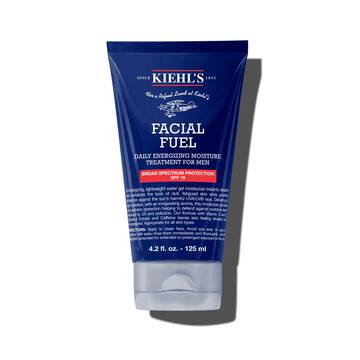A 125ml tube of Kiehl's Facial Fuel Moisturizer SPF 19 against a white background.