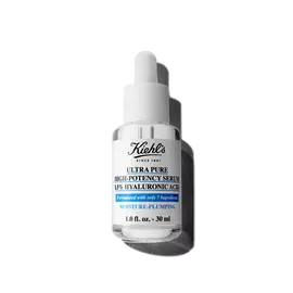 A 30ml bottle of Kiehl's Ultra Pure 1.5% Hyaluronic Acid Serum against a white background.