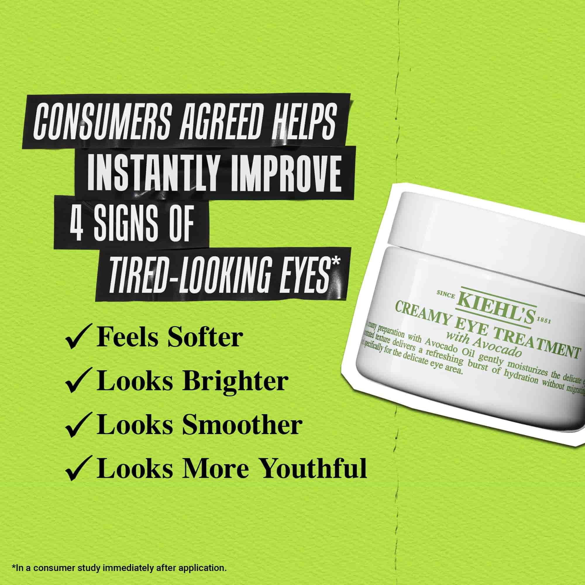 93% agree eye area looks less puffy, smoother and brighter with Creamy Eye Treatment with Avocado