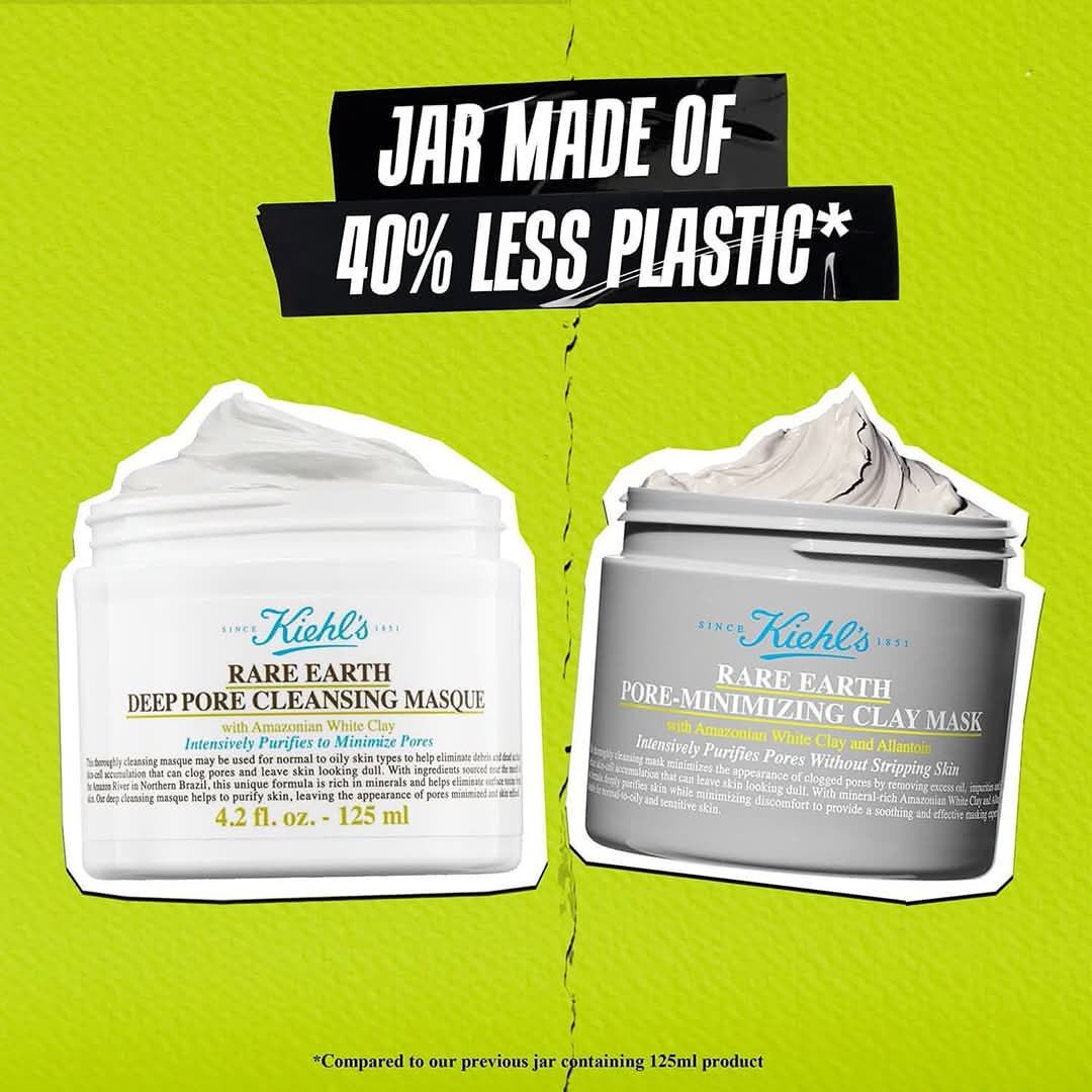 Contains Fairly Traded Amazonian White Clay, 96% Biodegradable Formula & 30% PCR Plastic Jars