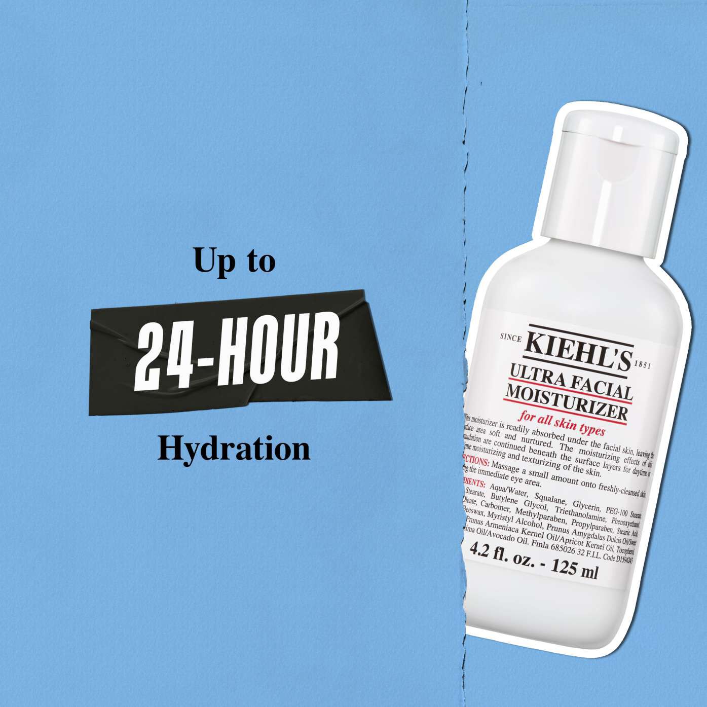 Kiehl's Ultra Facial Moisturizer provides 24 hour hydration