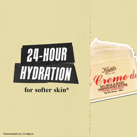 Promotional shot of Kiehl’s Powerful Strength Line-Reducing Concentrate with Vitamin C. Text reads: REDUCES FINE LINES.