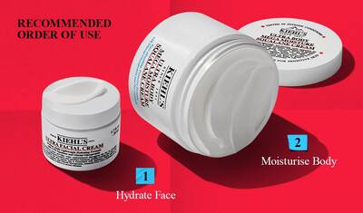 Product display showing Ultra Facial Cream and Ultra Body Mega Moisture Squalane Cream for WW0357KIE.
