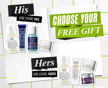 Choose your free gift from £70 with codes HIS or HER