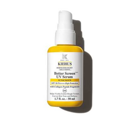 product shot of Kiehl's Better Screen UV Serum SPF 50+ with collagen peptides