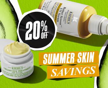 Kiehl's discover 20% off almost everything promotional banner