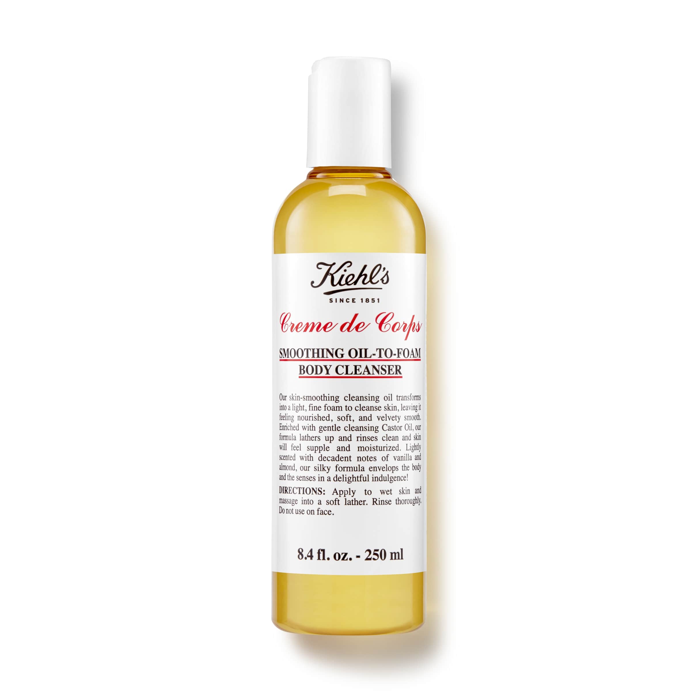 kiehl's smoothing oil to foam body cleanser